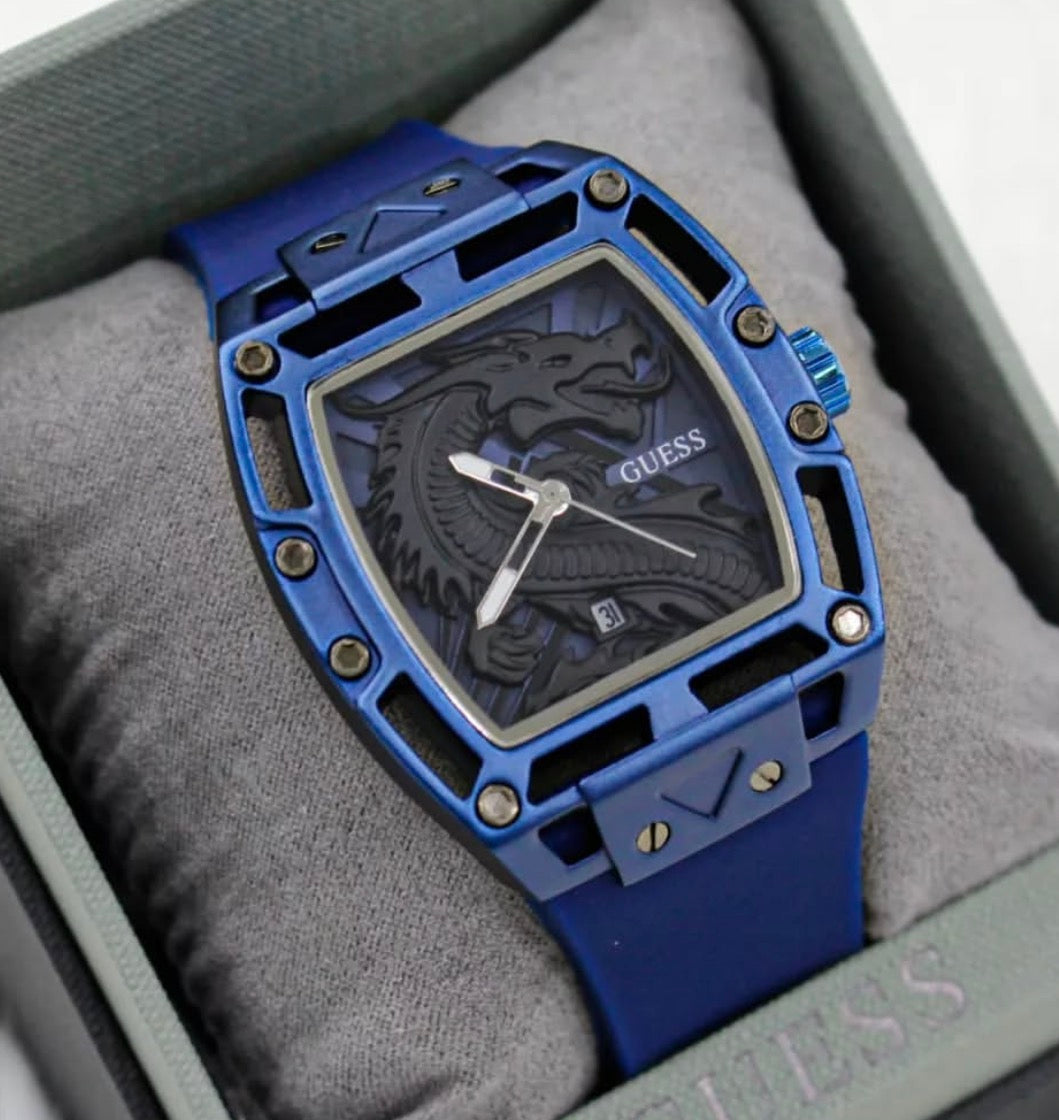 GUESS Men Watch Legend Dragon ساعه جيس ليجيند رجالي