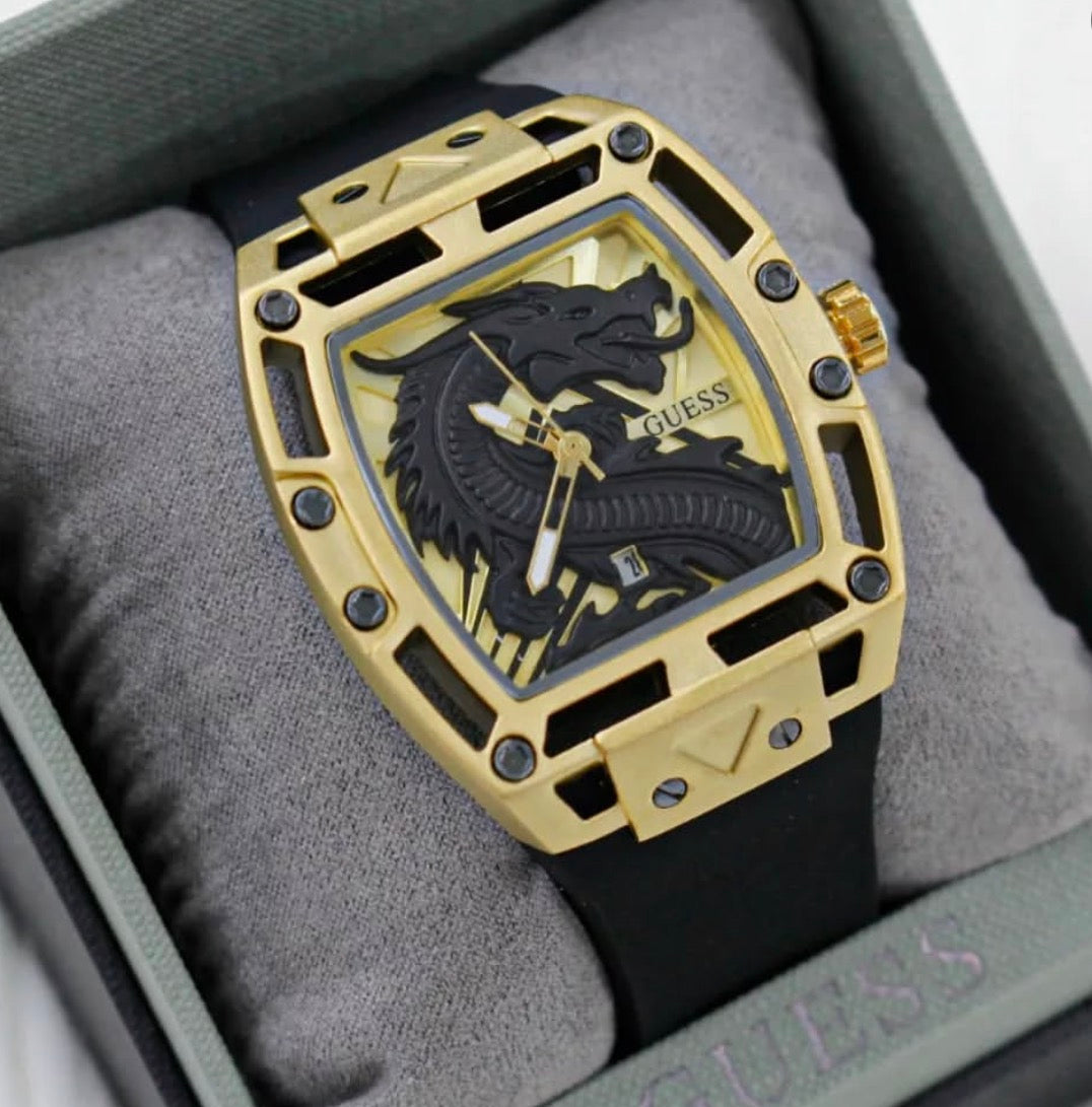 GUESS Men Watch Legend Dragon ساعه جيس ليجيند رجالي