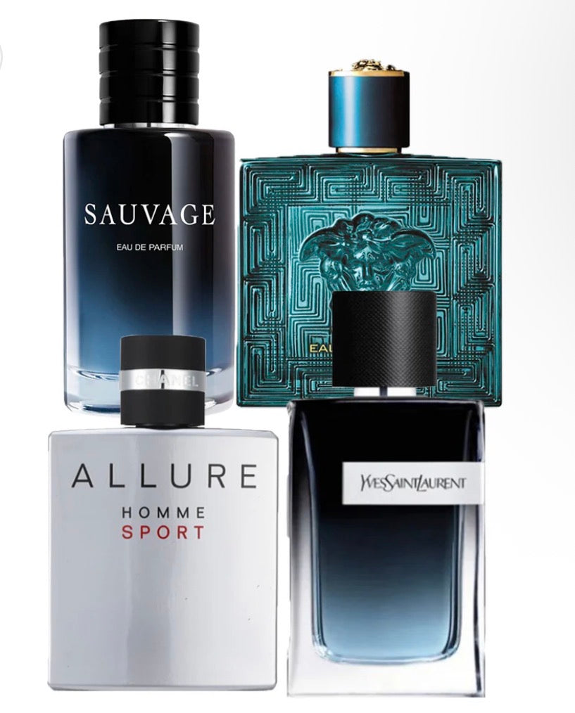 Sauvage+Versace eros+Allure home sport+Ysl edp